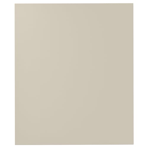HAVSTORP beige cabinet. Modern, smooth, rectangle. Acrylic, fibreboard.