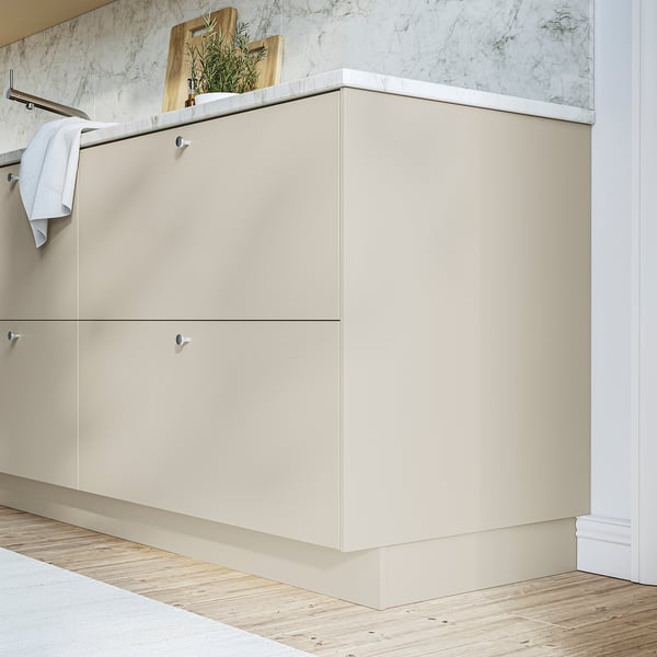 HAVSTORP Cover panel, beige, 15x32 1/2 "