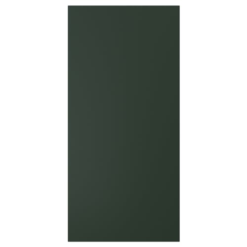 A dark green HAVSTORP kitchen cabinet panel. It has straight edges and a smooth acrylic painted surface.