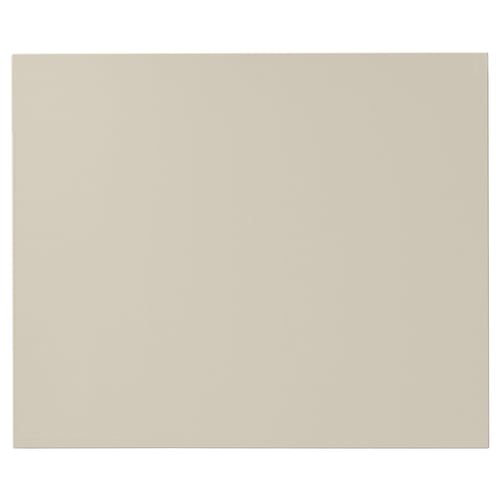 Beige HAVSTORP cabinet with smooth, rectangular design, made from acrylic paint & fibreboard.