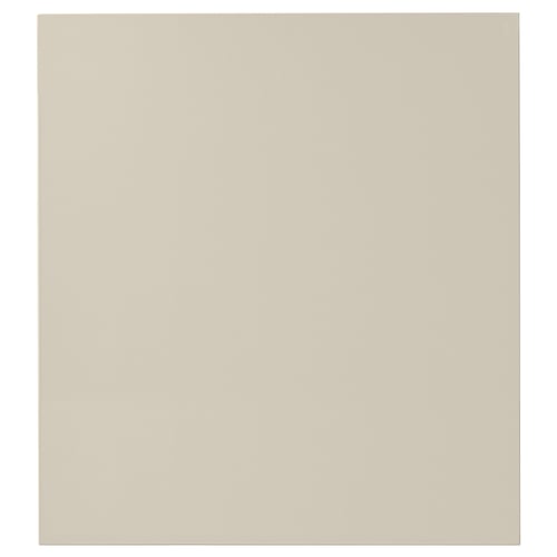 Beige HAVSTORP smooth cabinet door, square.