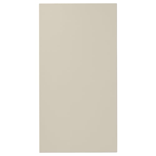 HAVSTORP beige cabinet door. Modern, rectangular design. Lacquered fiberboard, smooth finish.