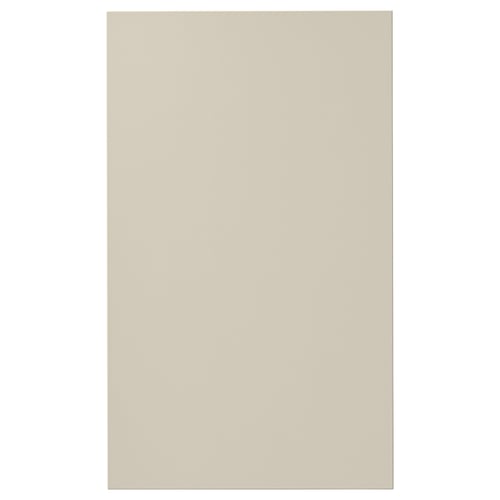 Beige HAVSTORP cabinet door, smooth & rectangular, modern design.