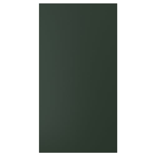A dark green rectangular cabinet door from the HAVSTORP series, smooth and modern in design.