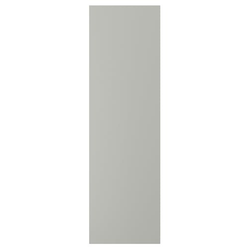 A vertical, light grey rectangular panel with smooth edges, representing HAVSTORP kitchen cabinet doors.
