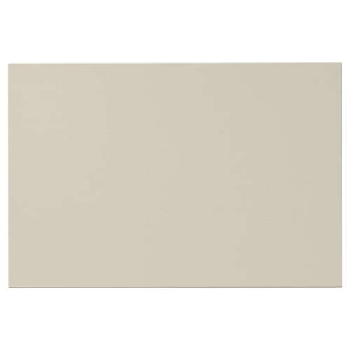 HAVSTORP beige kitchen cabinet, smooth front, rectangular, lacquered fiberboard.
