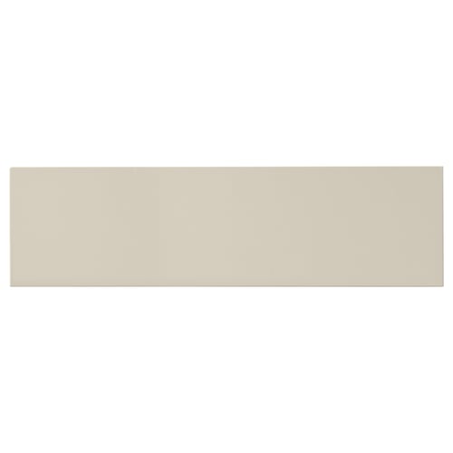Beige HAVSTORP cabinet, smooth, rectangular.