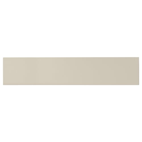 Beige HAVSTORP kitchen front, smooth fiberboard, rectangular, modern minimalist style.