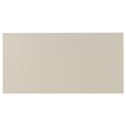 Beige HAVSTORP kitchen cabinet with smooth, clean lines. 25-year guarantee. Made from acrylic paint and fibreboard.