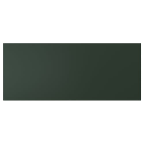 HAVSTORP dark green rectangular panel, smooth finish, fiberboard core.