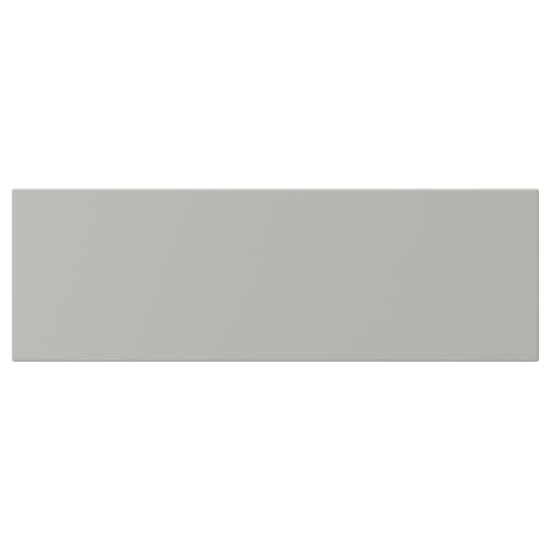 HAVSTORP light grey kitchen front, rectangular shape, smooth feel, clean lines.