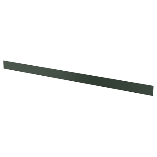 HAVSTORP deep green kitchen front; rectangular, smooth, modern.