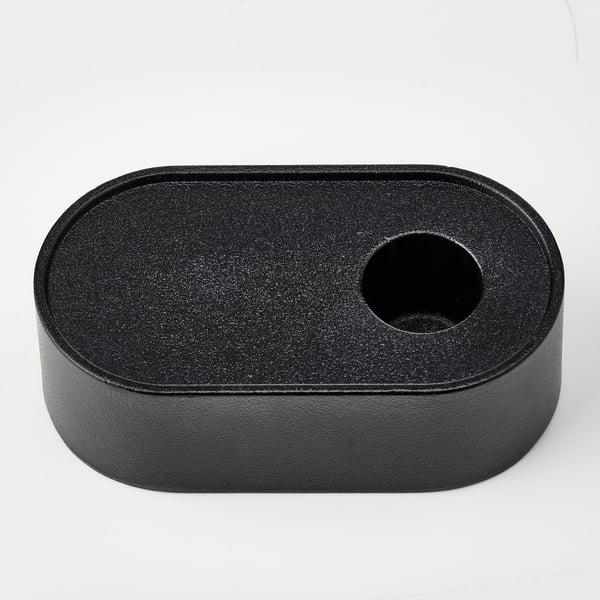 HEDERVÄRD Candlestick/tealight holder, black, 1 "