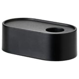 HEDERVÄRD Candlestick/tealight holder, black, 1 "