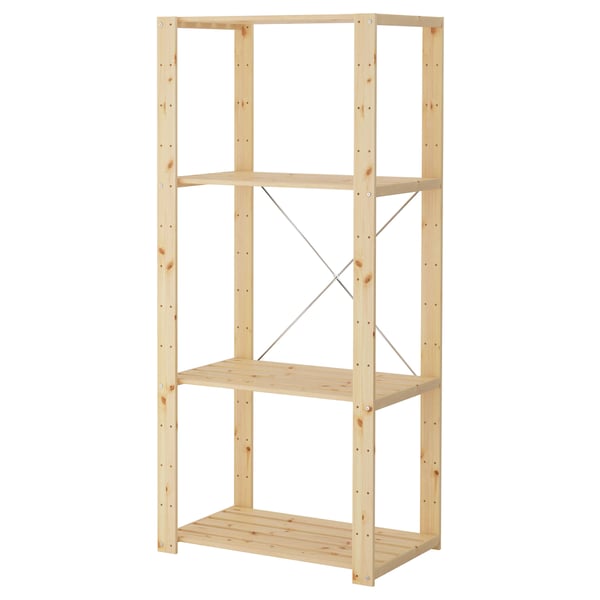 HEJNE Shelf unit, softwood, 30 3/4x19 5/8x67 3/8 "