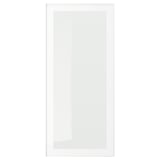 HEJSTA Glass door, white/clear glass, 18x40 "