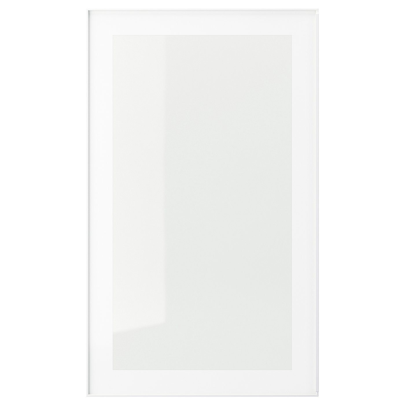 HEJSTA glass door, white/clear glass, 18x30" IKEA