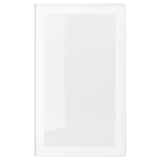 HEJSTA Glass door, white/clear glass, 18x30 "