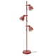 HEKTAR Floor lamp with 3-spotlights, brown-red