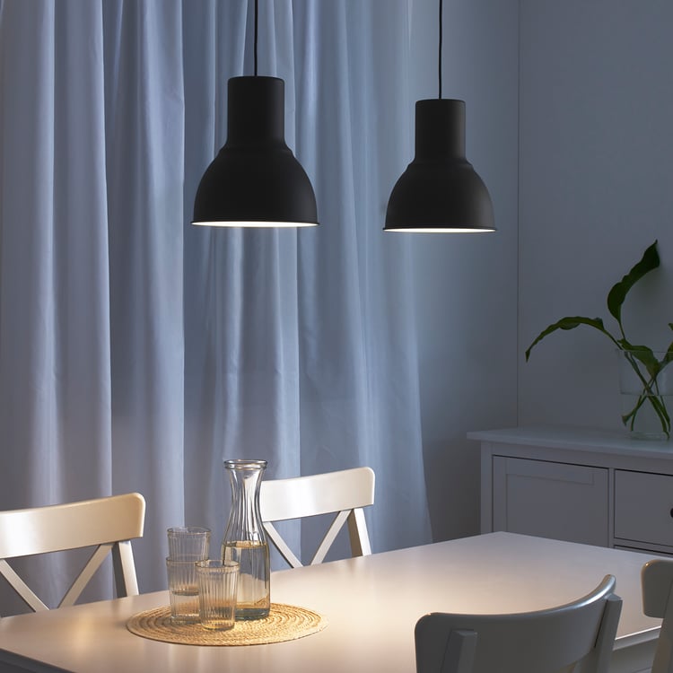 HEKTAR Pendant lamp, dark gray, 9" - IKEA