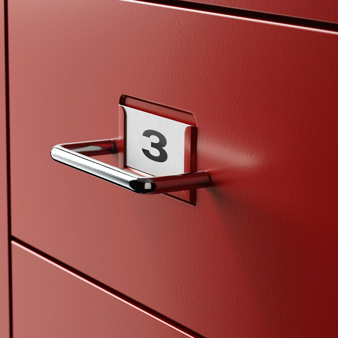 HELMER drawer unit on casters, red, 11x173/8x255/8