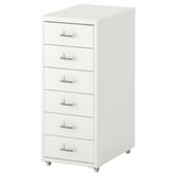 HELMER Drawer unit on casters, white, 11x27 1/8 "