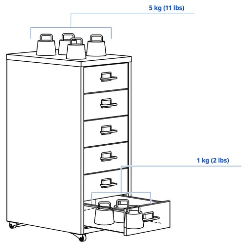 Illustration with measurements for the product: HELMER.