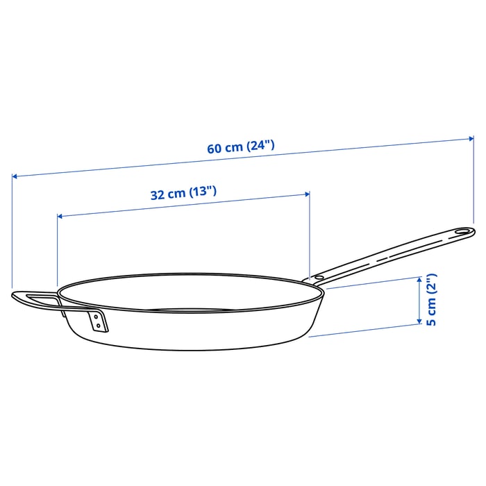 HEMKOMST frying pan, stainless steel/nonstick coating, 13" IKEA