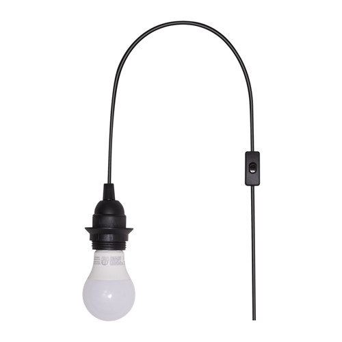 HEMMA Cord set with switch and LED bulb IKEA