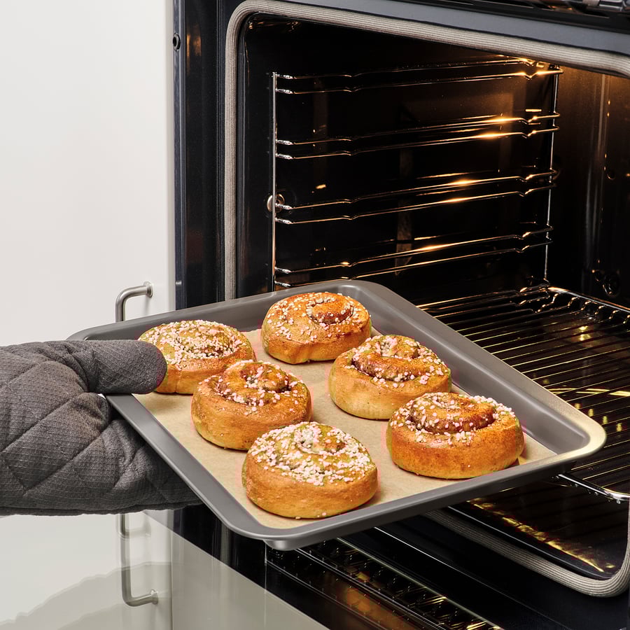 HEMMABAK baking pan, gray, 16x12" IKEA