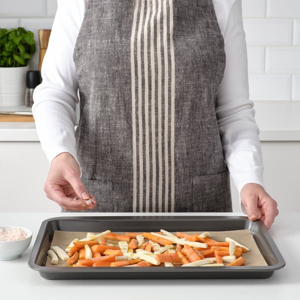 HEMMABAK Baking sheet, gray, 16x12 "