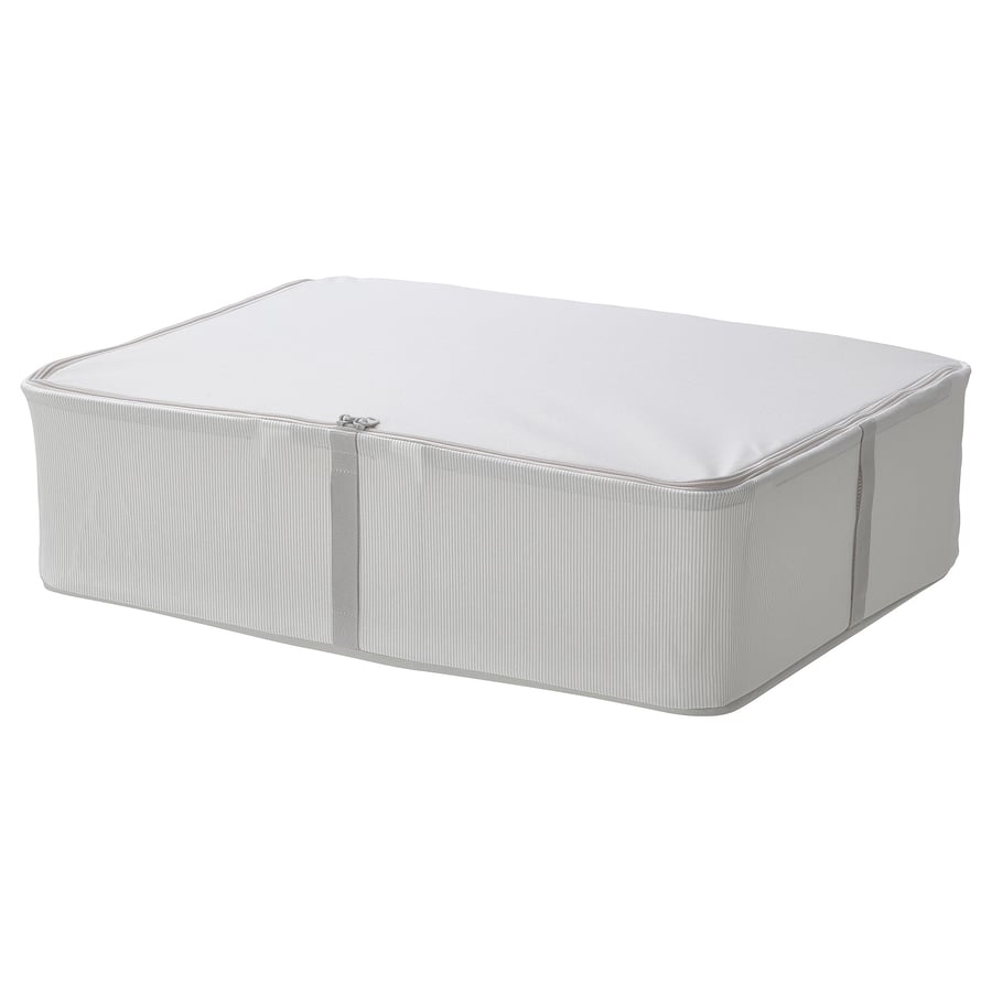 HEMMAFIXARE Storage case, fabric stripe/white/gray, 27 ¼x20x7 ½ "
