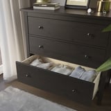 HEMNES 3-drawer chest, black-brown, 42 1/2x37 3/4 "