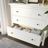 HEMNES 3-drawer chest, white stain, 42 1/2x37 3/4 "