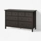 HEMNES 8-drawer dresser, black-brown, 63x37 3/4 "