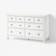 HEMNES 8-drawer dresser, white stain, 63x37 3/4 "