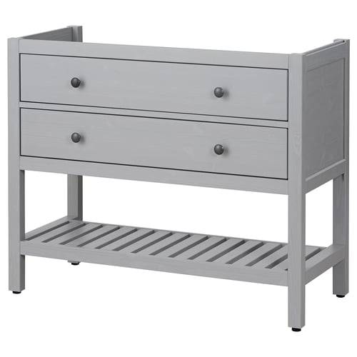 HEMNES Bathroom vanity with 2 drawers, gray, 36" - IKEA