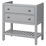 HEMNES Bathroom vanity with 2 drawers, gray, 30 "