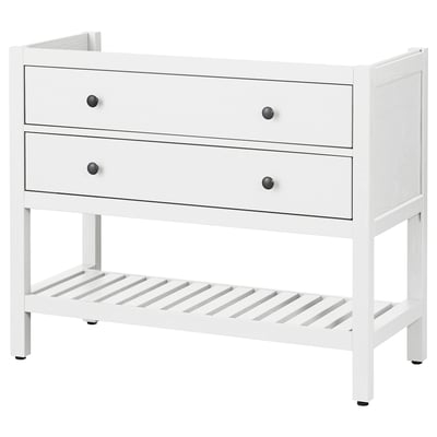 HEMNES Bathroom vanity with 2 drawers, white, 36 "