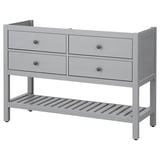 HEMNES Bathroom vanity with 4 drawers, gray, 48 "