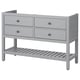 HEMNES Bathroom vanity with 4 drawers, gray, 48 "