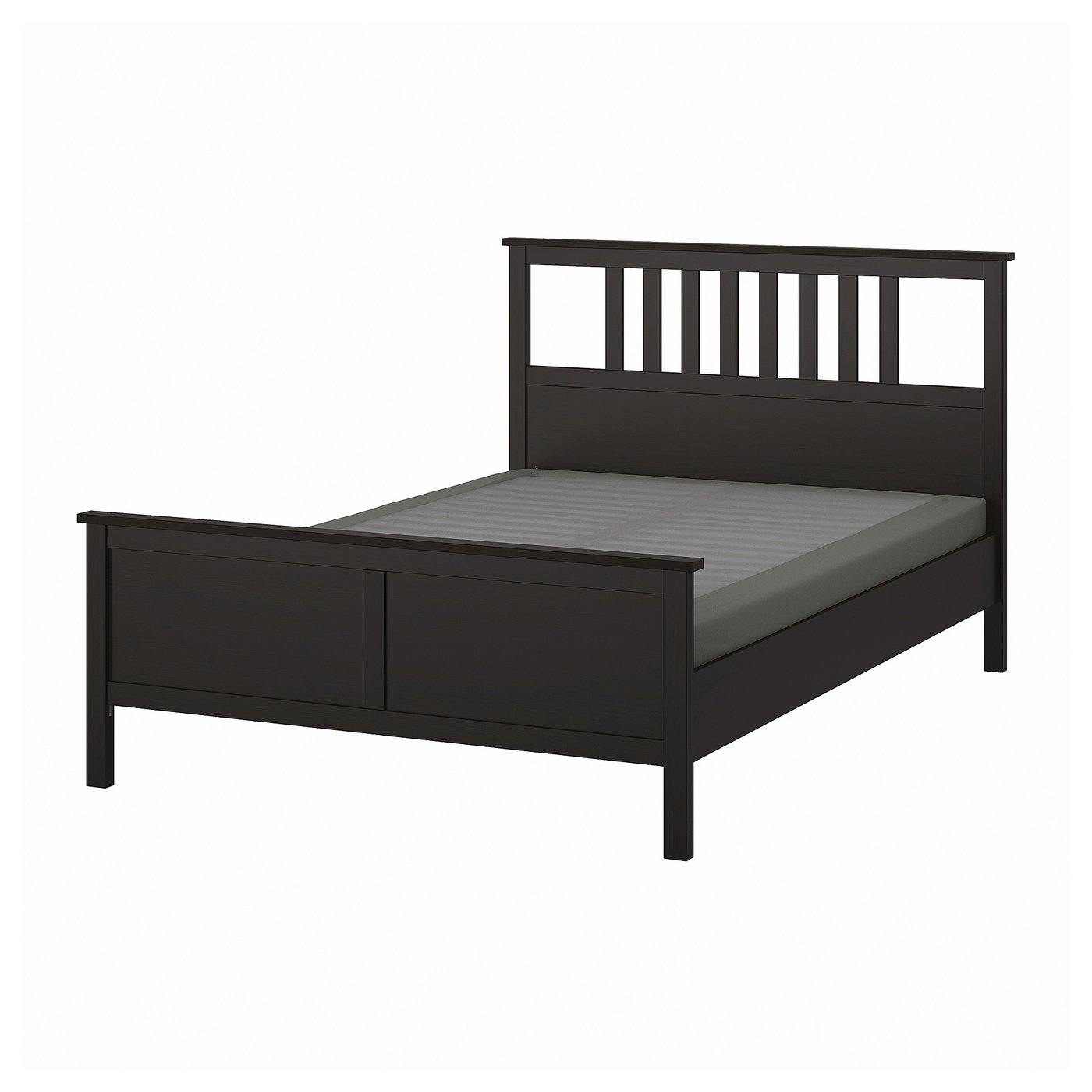 Bed Frame, Black-Brown/LyngöR Dark Gray