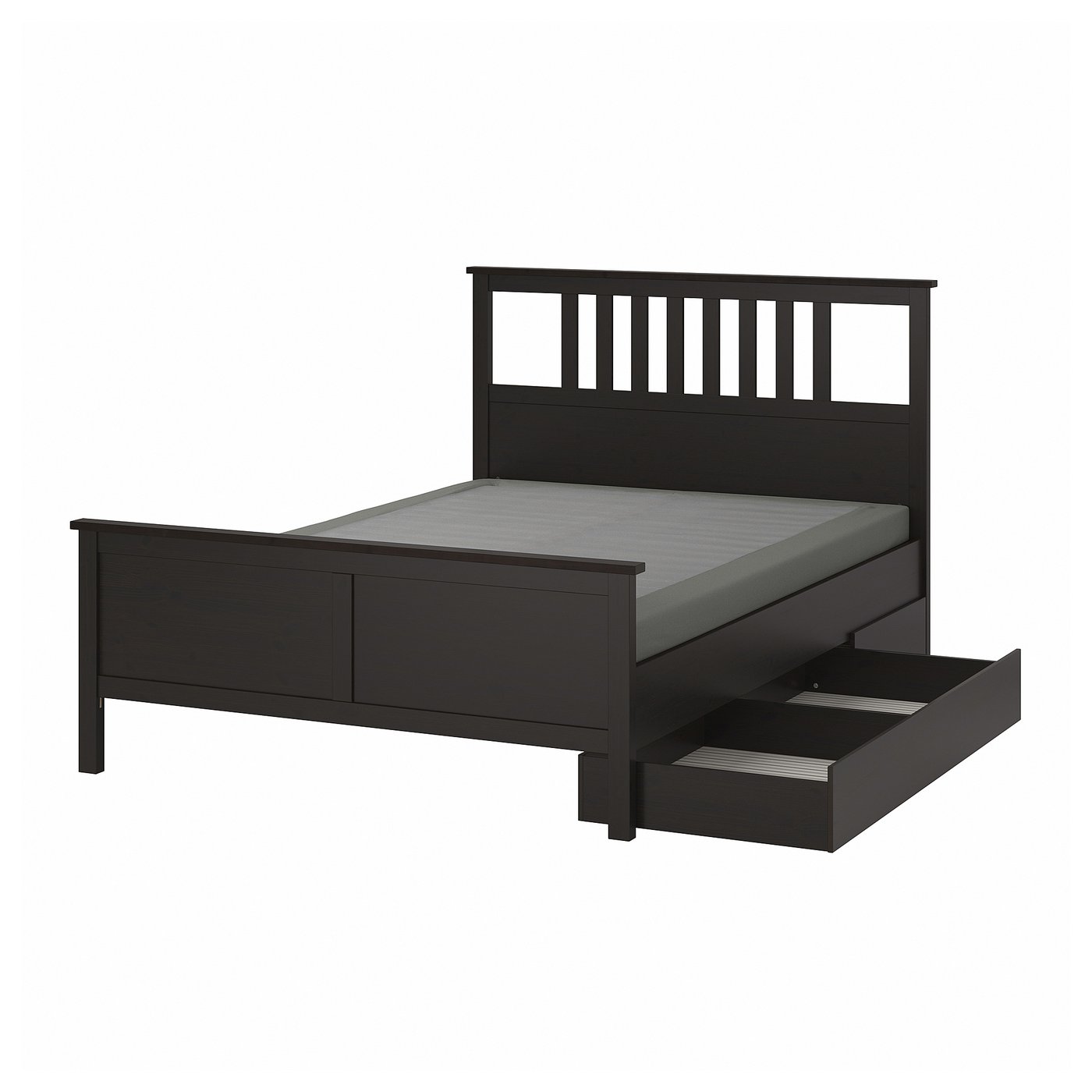 HEMNES bed frame with 2 storage boxes