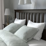 HEMNES Bed frame with 4 storage boxes, black-brown/Lyngör white, King