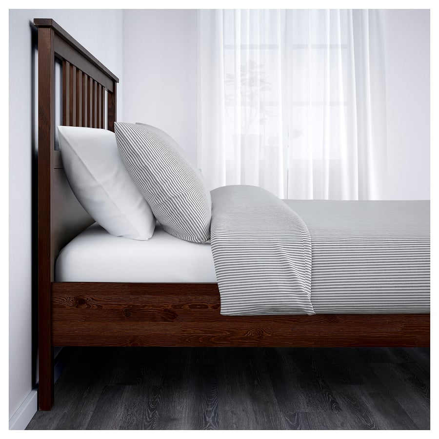 HEMNES Bed frame medium brown IKEA