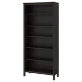 HEMNES Bookcase, black-brown, 35 3/8x77 1/2 "