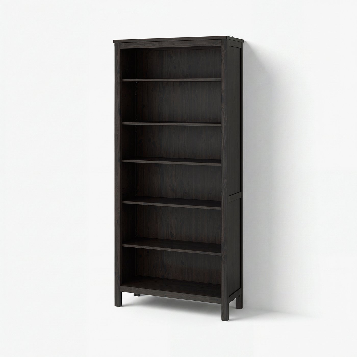 HEMNES Bookcase, black-brown, 35 3/8x77 1/2