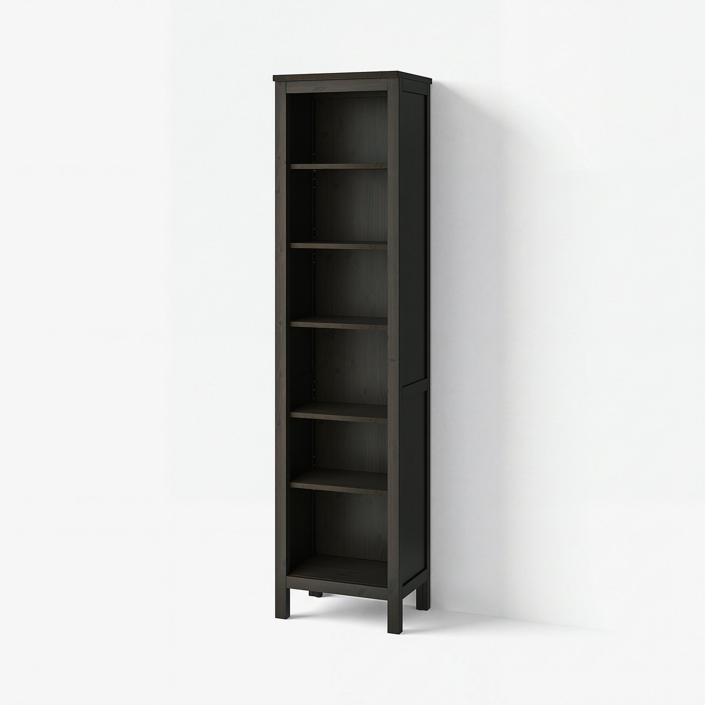 HEMNES bookcase, black-brown, 191/4x771/2