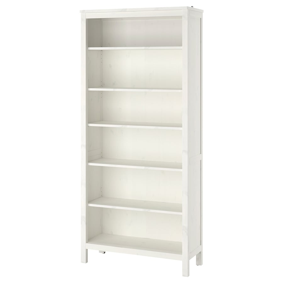 HEMNES bookcase, white stain, 353/8x771/2" IKEA
