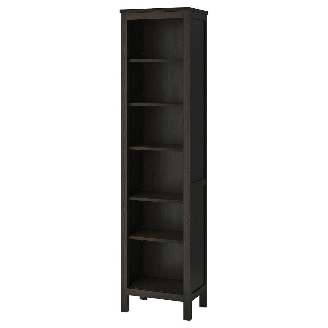 HEMNES Bookcase, dark gray stained, 19 1/4x77 1/2" IKEA